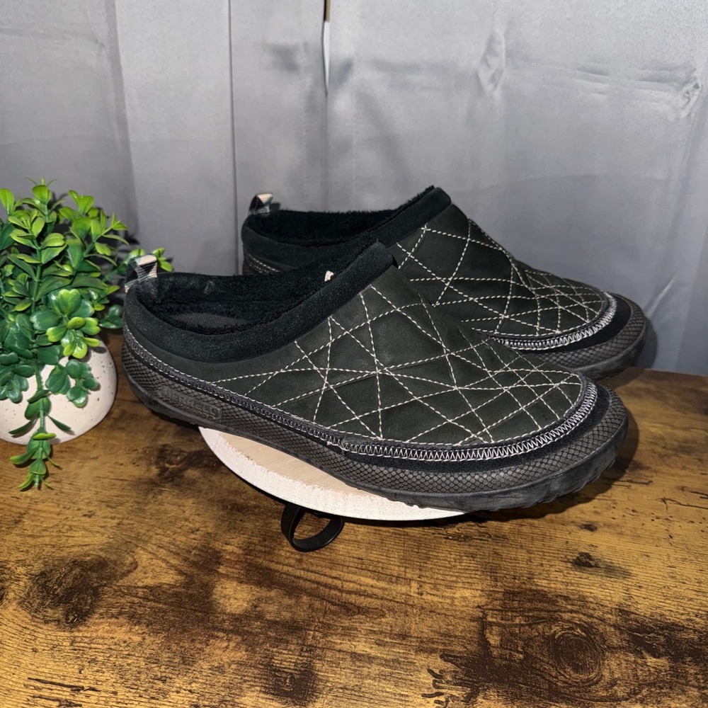 Merrell Q Form Neve Slide Wmn 11 Black Quilted Fleece Lined Mules Gorpcore